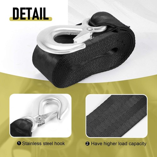 Boat trailer winch strap - trailer, with